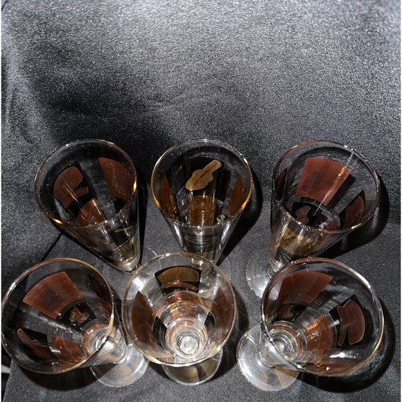 Vintage Music by Muzak Pilsner Beer Glasses set of (6) - Picture 5 of 13